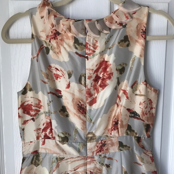 J Crew Floral Silk Dress with Ruffles - Picture 5 of 6